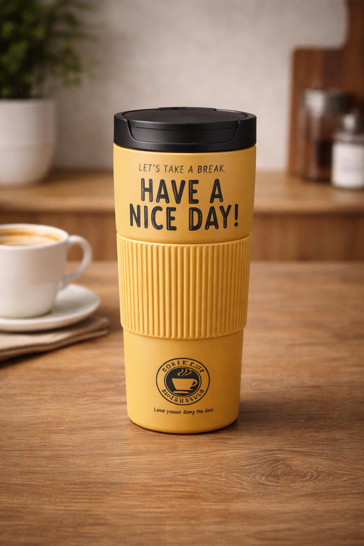 Have A Nice Day 600 Ml Çelik Termos Mug Çift Katmanlı Isı Yalıtımlı Sızdırmaz Bardak