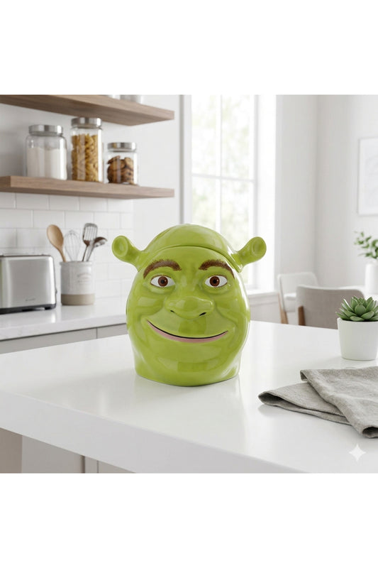 500ml Shrek Temalı Özel Tasarım Seramik Kupa ve Çok Amaçlı Saklama Kavanozu 3D Figürlü