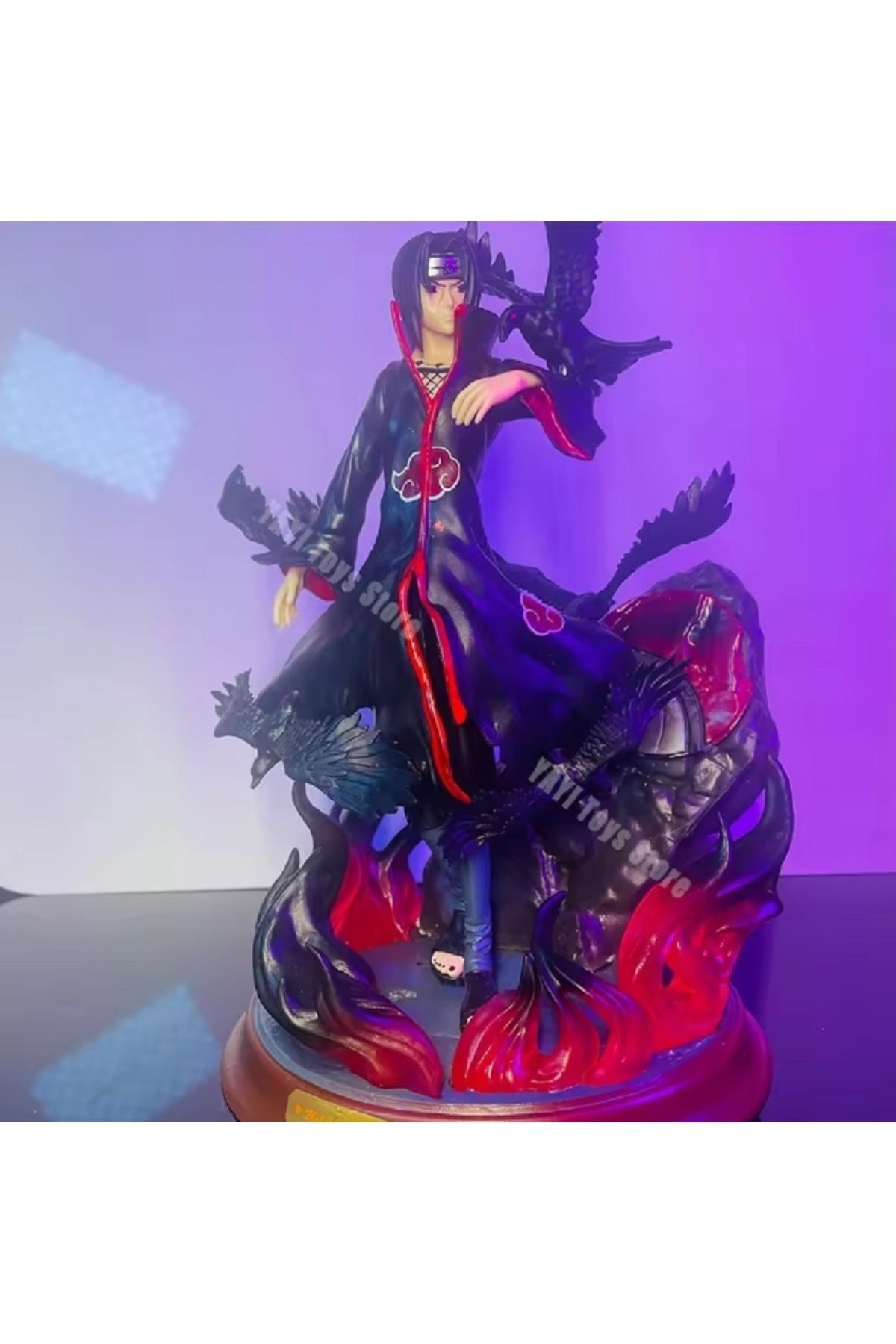 29cm Anime Figürü Uchiha Itachi Action Figure Oyuncak Shippuden Uchiha Itachi Ve Karga Koleksiyon