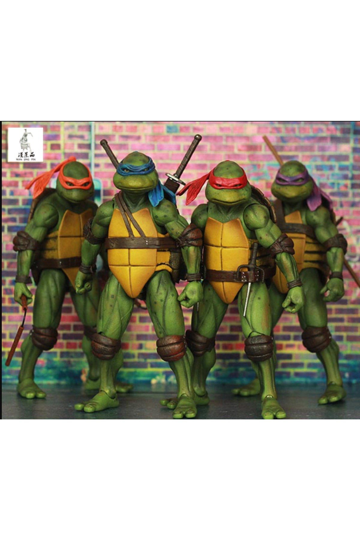 4 Adet Genç Mutant Ninja Kaplumbağalar Leonardo Donatello Raphaelaction Figür Set Obje