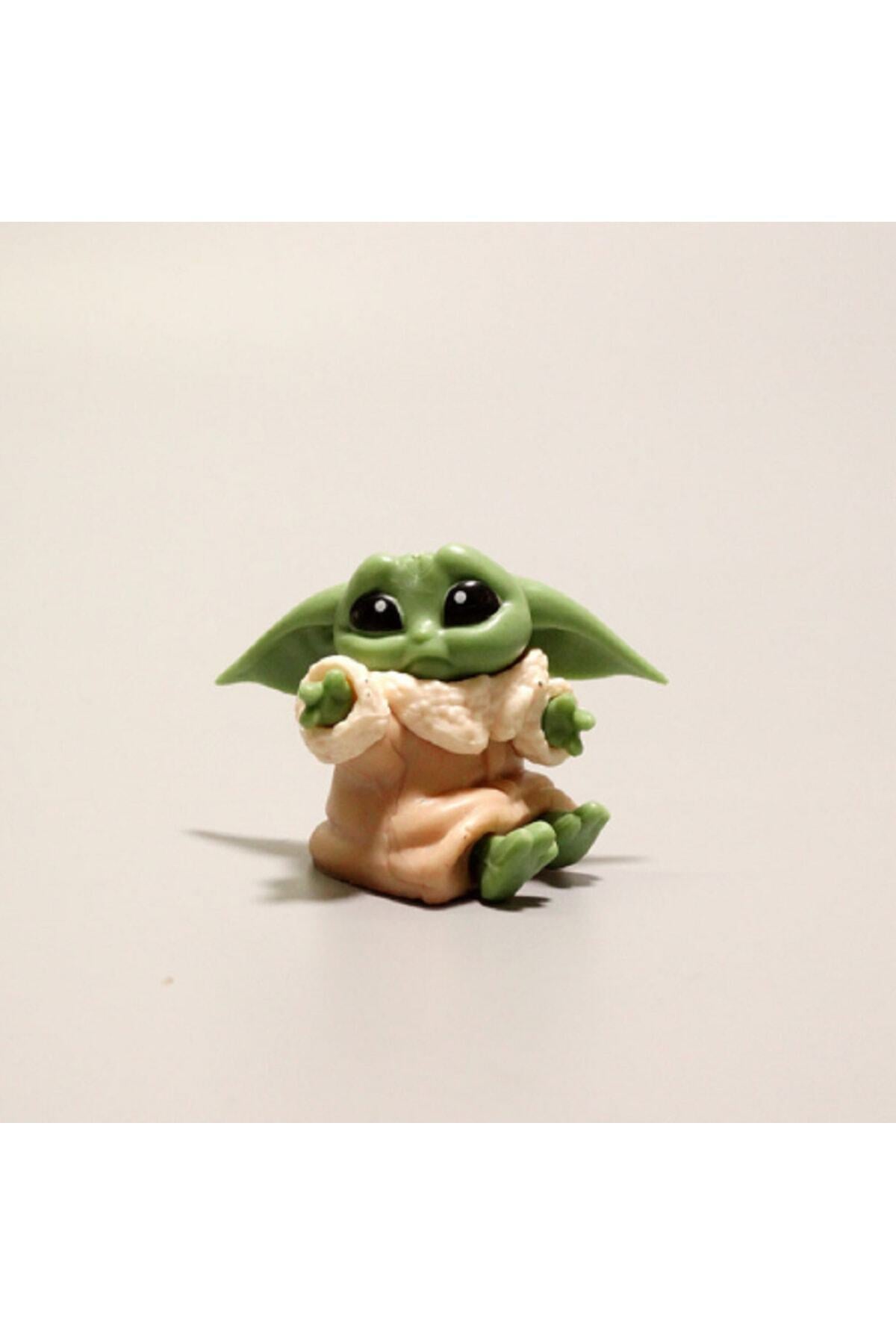 6 Adet/takım Disney Bebek Yoda Hareketli Oyuncak Bebekler Anime 5-6cm Star Wars Kawai Mini Dekor
