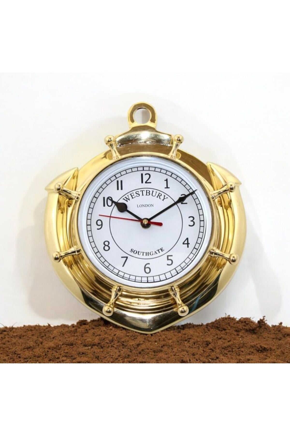 Ship's Time Rickmer & Rickmers / Tamamı Pirinç Dümen Tasarımlı Duvar Saati