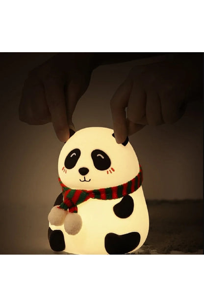 Dokunmatik Karikatür Sensör Panda LED Gece Lambası USB Şarj Bebek Uyku Kreş Lamba