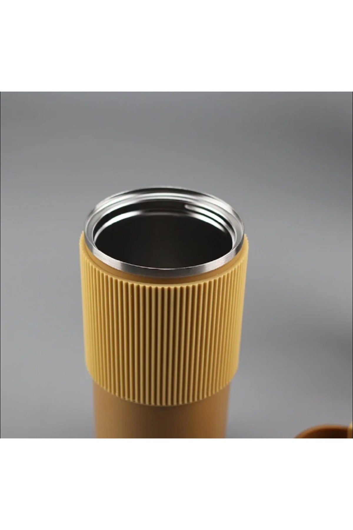 450ml Silikon Kol 304 Paslanmaz Çelik Termos Taşınabilir Coffe Cup