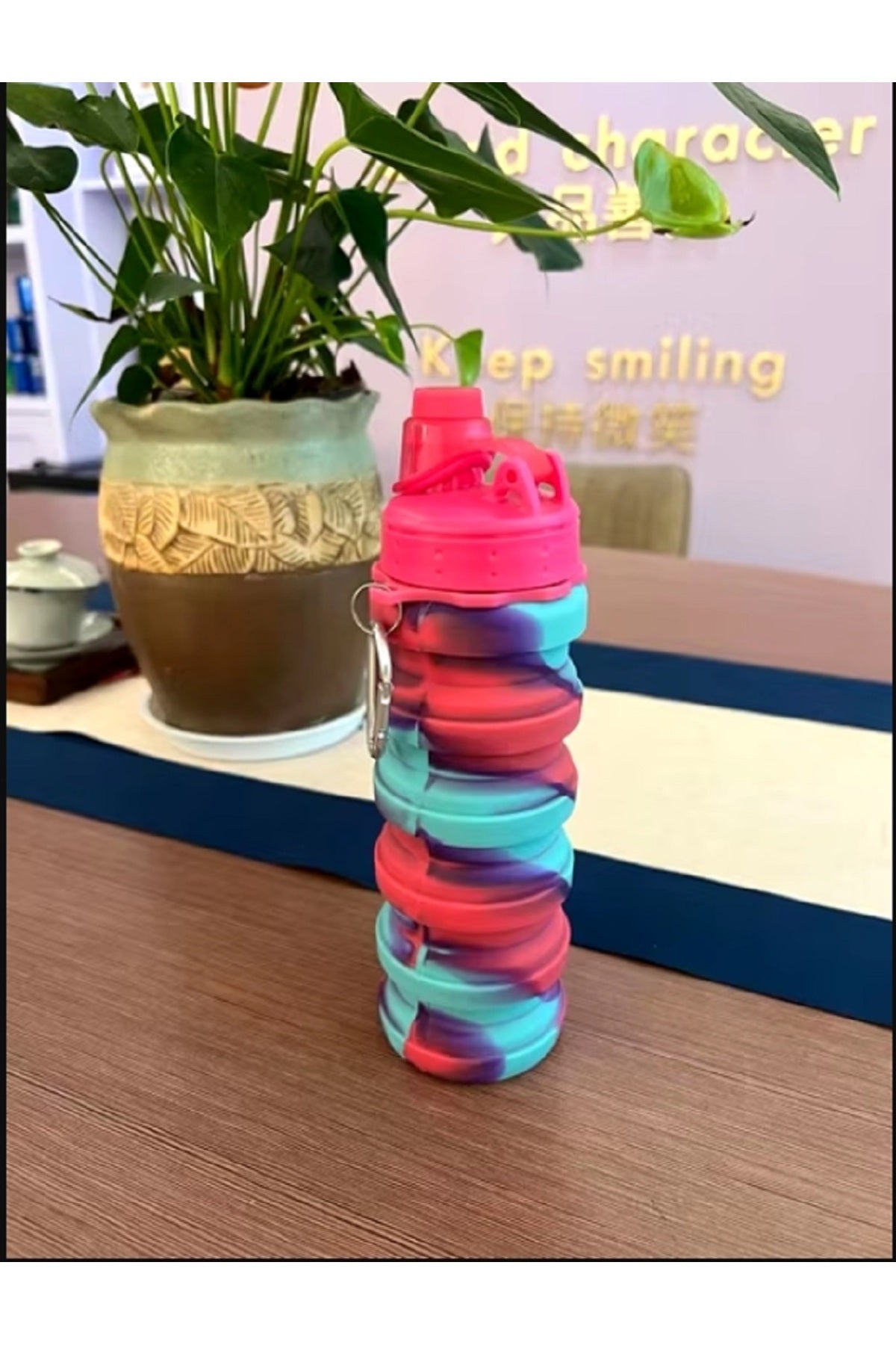 500ml Katlanabilir Su Şişesi Taşınabilir Sağ Bisikleti Matara