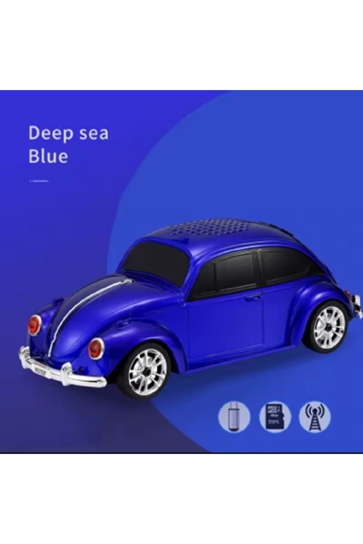 Küçük Araba Hoparlörü Işıkları İle 3D Surround Müzik Çalar Taşınabilir Destek TF kart U Disk Flash