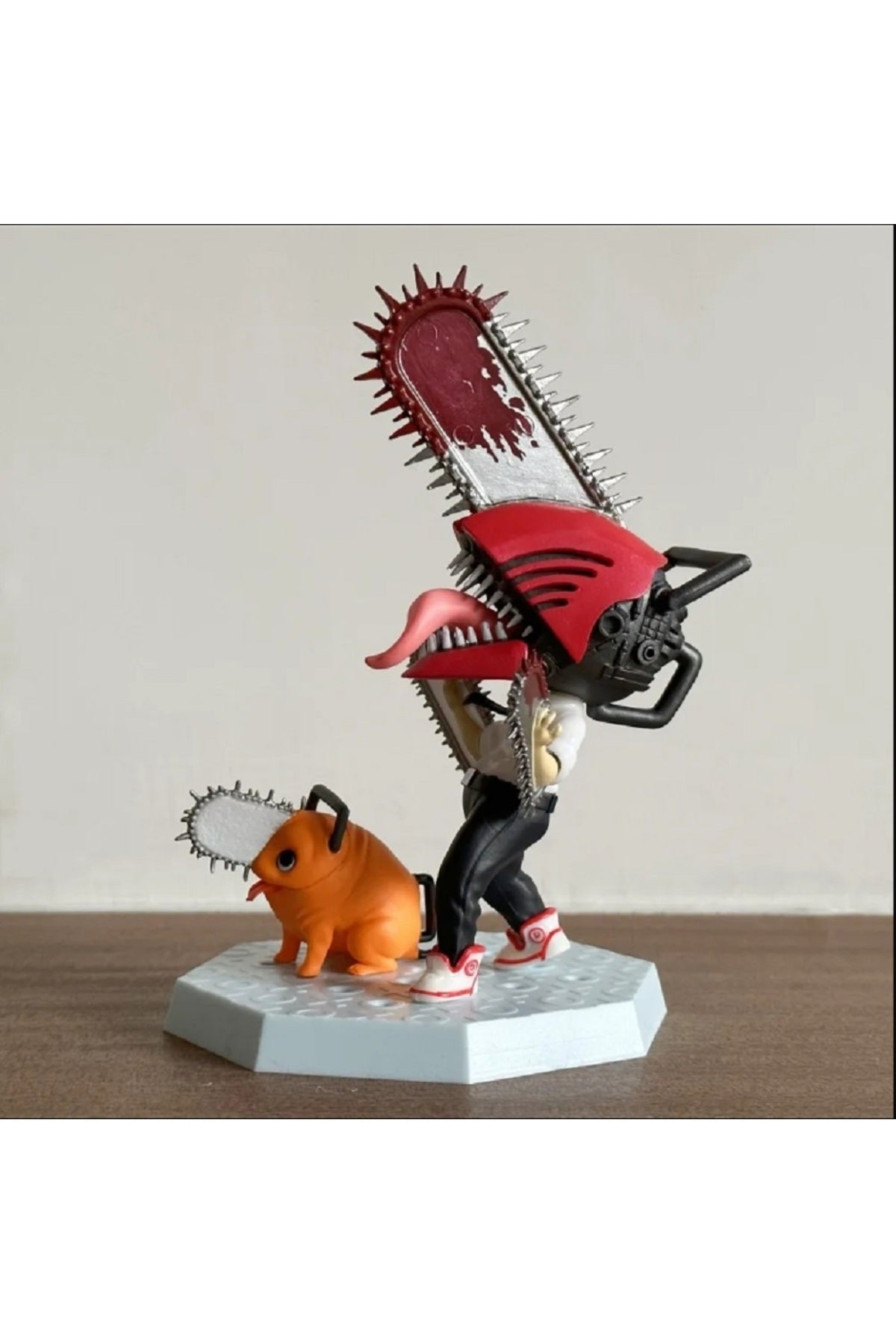 Anime Testere Adam Şekil Pochita Güç Elektrik Kawaii Q Sürüm Figural Oyuncak
