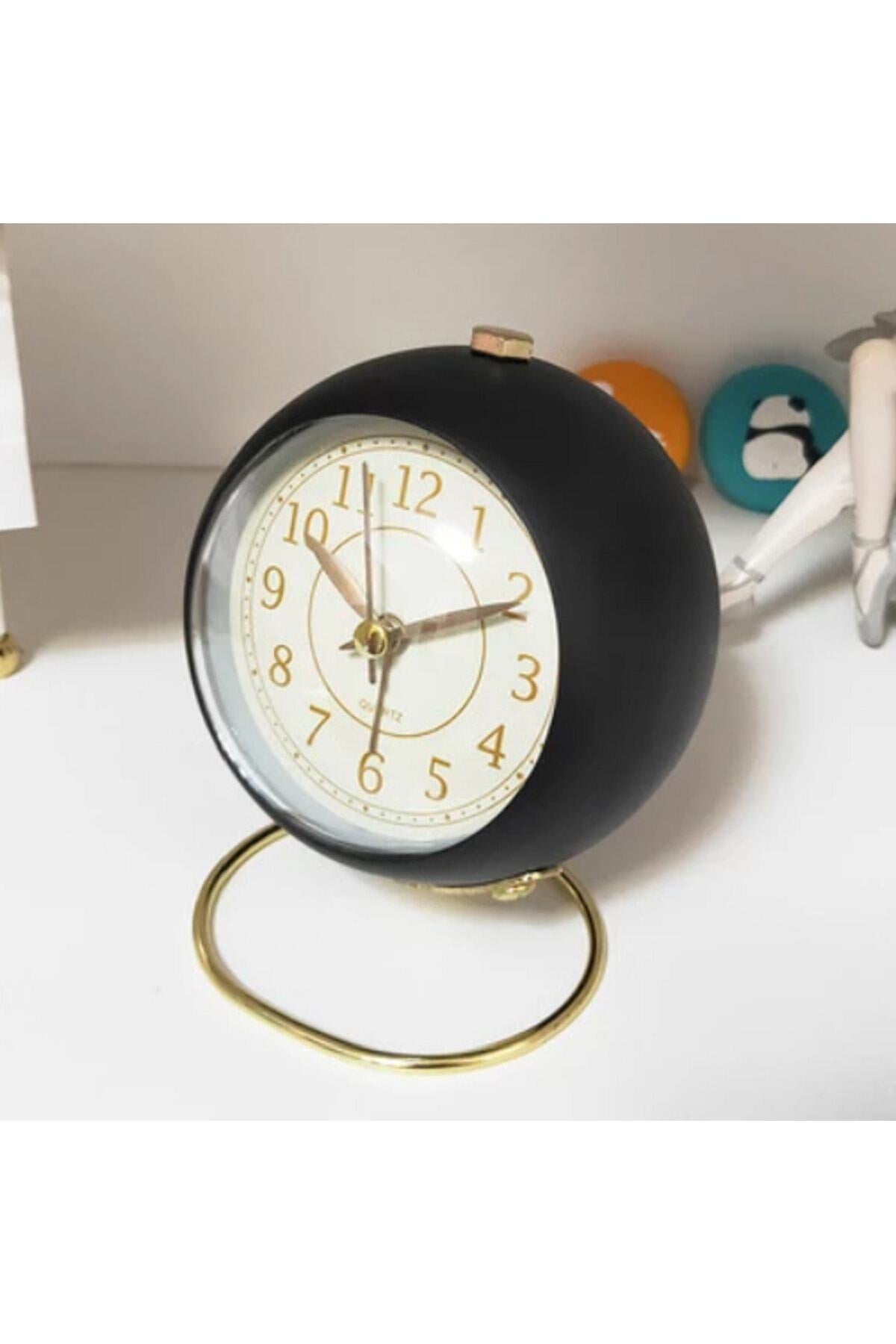 Retro Quartz Sessiz Ve Işıklı Masa Saati