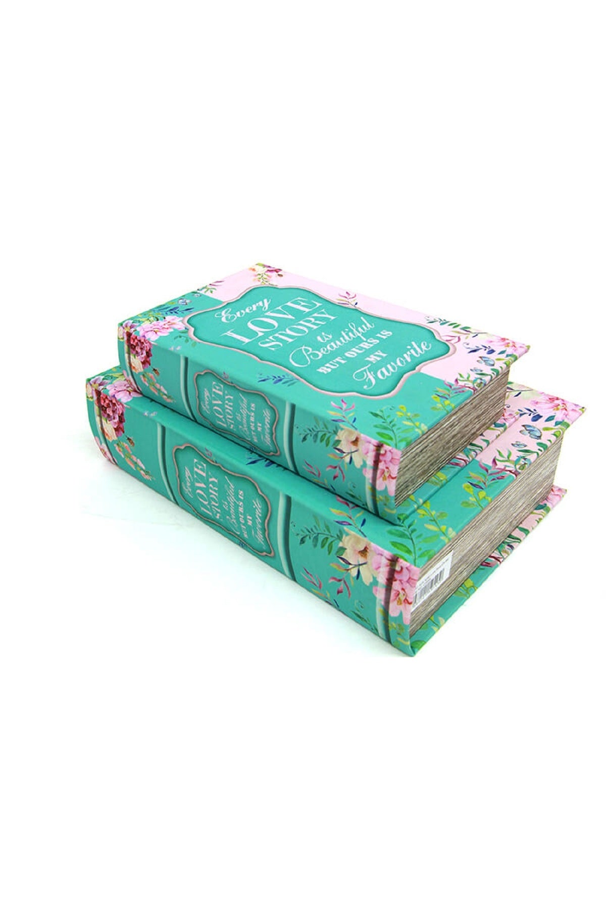 Kutu Kitap Love Story 2'li Set Süsler Ev Oturma Odası TV kabine Masaüstü Ofis Dekorasyon