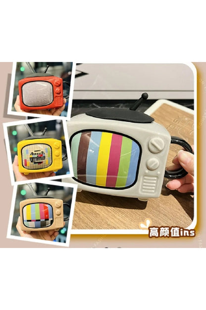 450ml Yaratıcı Seramik Kupa Su Bardağı Ev Kapaklı Kupalar Saman Nostaljik Komik TV Kahve Süt Bardak