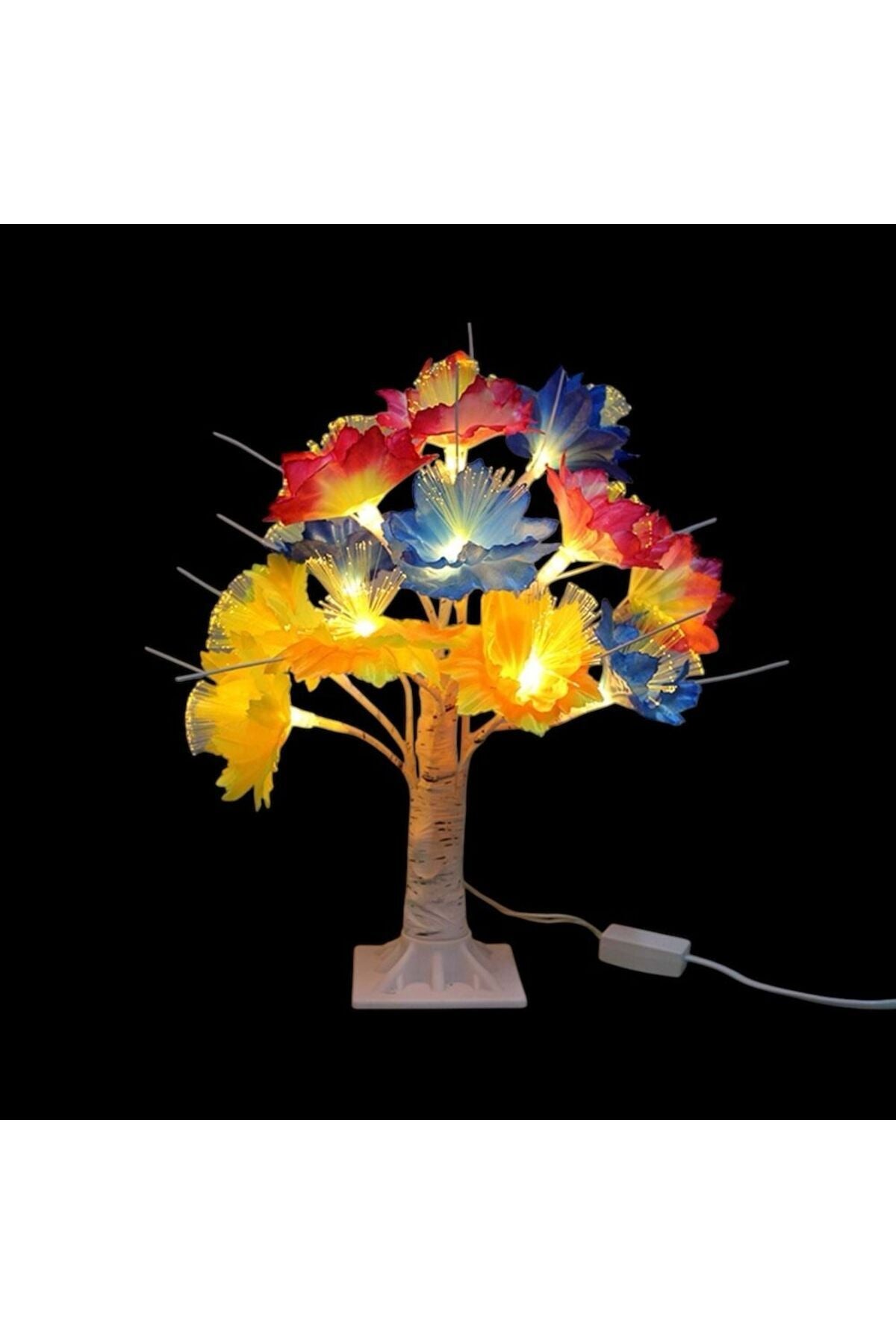 24LED Masa Lambası Gül Çiçek Ağacı USB Gece Işıkları Noel Dekorasyon Hediye Çocuk Odası Aydınlatma