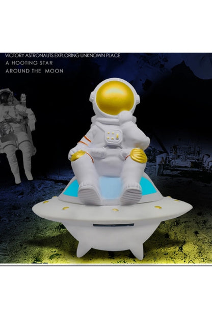 Astronot Uzay Hoparlör Taşınabilir Bluetooth Uyumlu Hoparlörler Ve Masa Gece Lambası