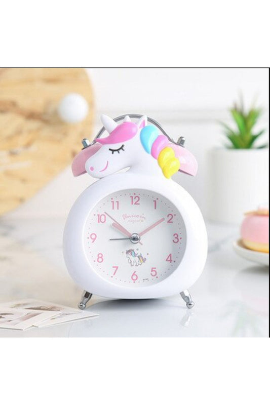 Sevimli Karikatür Unicorn Çalar Saat Ve Gece Lambası
