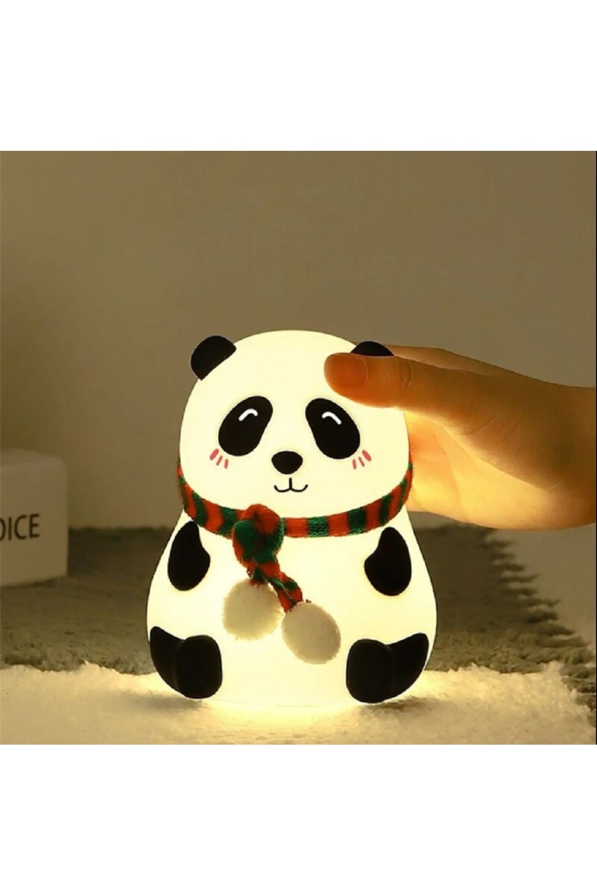 Dokunmatik Karikatür Sensör Panda LED Gece Lambası USB Şarj Bebek Uyku Kreş Lamba