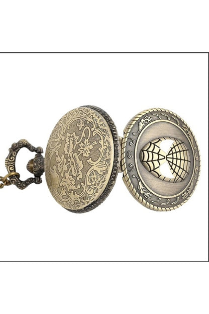 Marvel Örümcek Adam Steampunk Vintage Köstekli Cep Saati