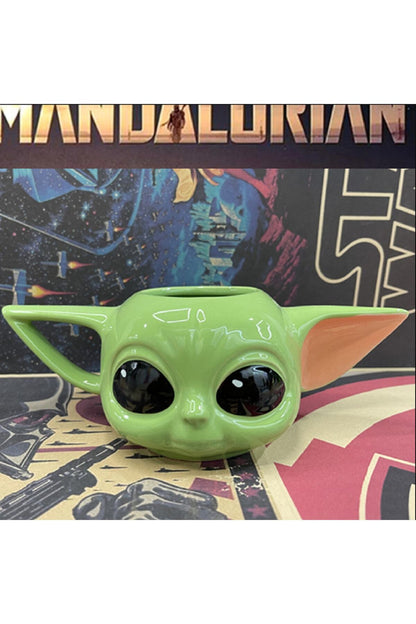 300ml Sevimli 3d Baby Yoda Seramik Özel Kupa Bardak Baby Anahtarlık Hediye