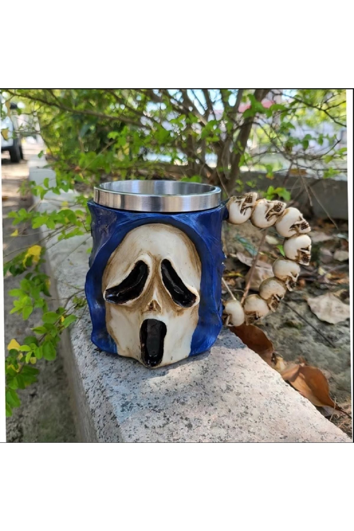 400ml 3D Korku Grimace Scream Bira Kupası Cadılar Bayramı Paslanmaz Çelik Kupa Meşrubat Bardağı