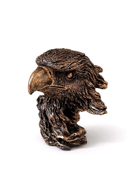 Bronz Kartal Büst Dekoratif Obje – Güç ve Asalet Simgesi | 11×10 cm Masaüstü Biblo