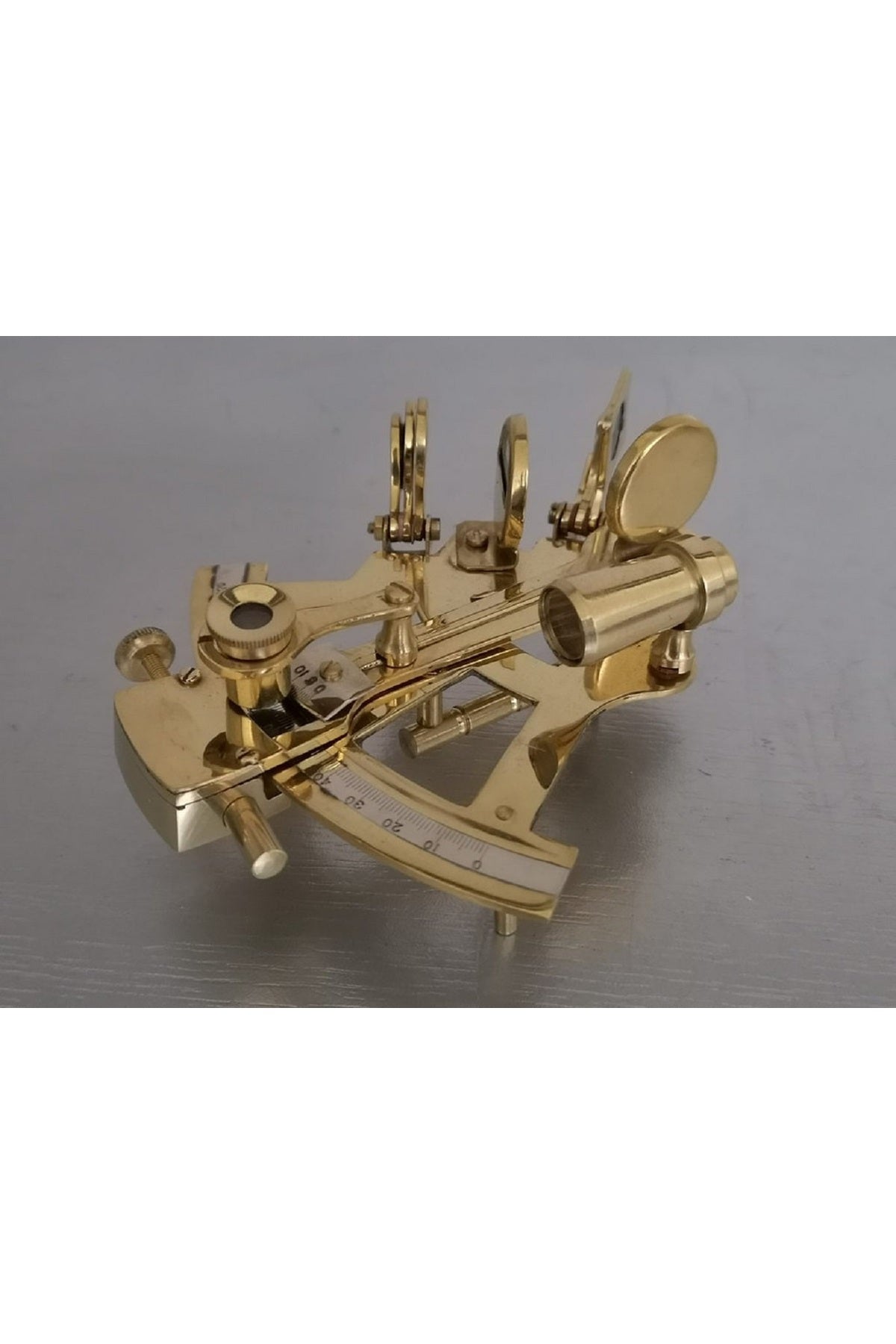 Stanley London 1890 Ahşap Kutulu Pirinç Sextant / Opitk Seyir Cihazı