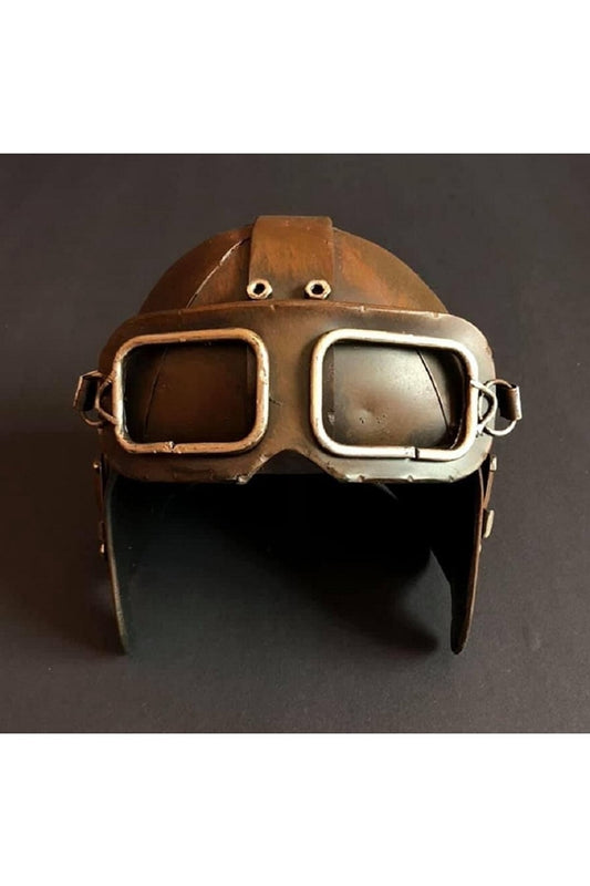 Dekoratif Metal Pilot Kaskı