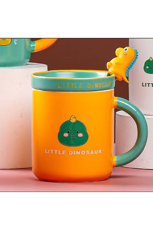 500ml Karikatür Seramik Fincan Yaratıcı Dinozor Kupa Sevimli Isıya Dayanıklı Meşrubar Bardağı