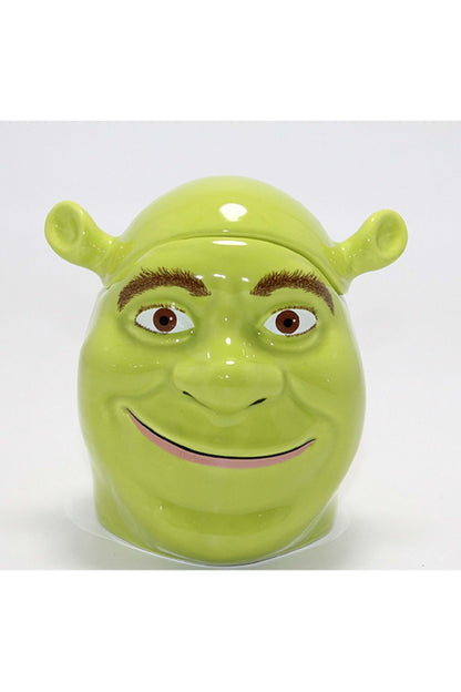 500ml Shrek Temalı Özel Tasarım Seramik Kupa ve Çok Amaçlı Saklama Kavanozu 3D Figürlü