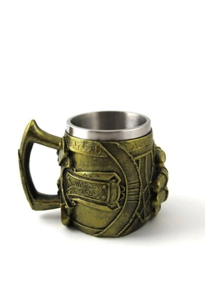450ml Thanos El Kabartmalı Paslanmaz Çelik Kupa Bardak