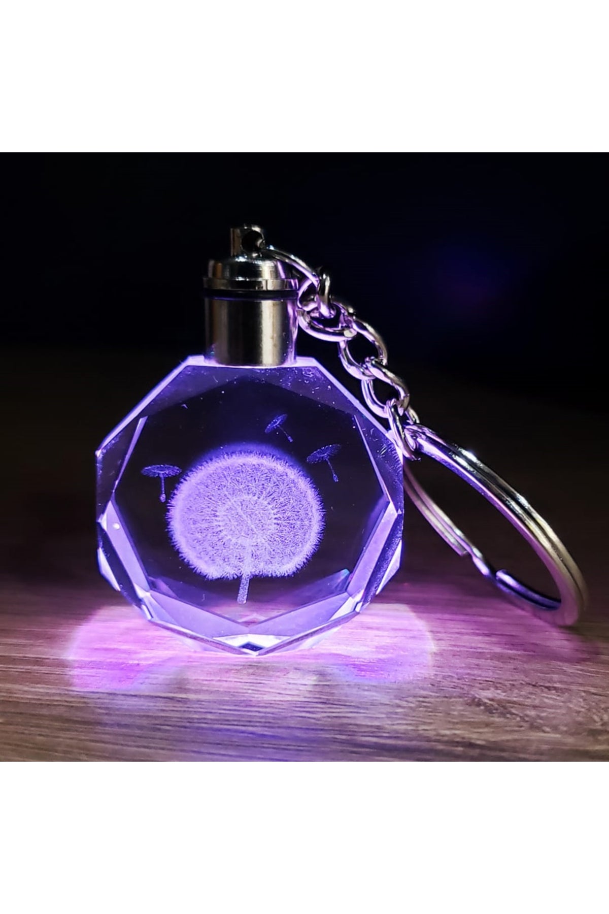 Led Işık Kara Hindibağ Renk Değiştiren Anahtarlık Zincirleri Severler Sevgililer Günü Hediyesi