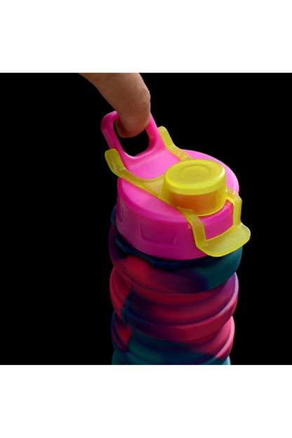 500ml Katlanabilir Su Şişesi Taşınabilir Sağ Bisikleti Matara