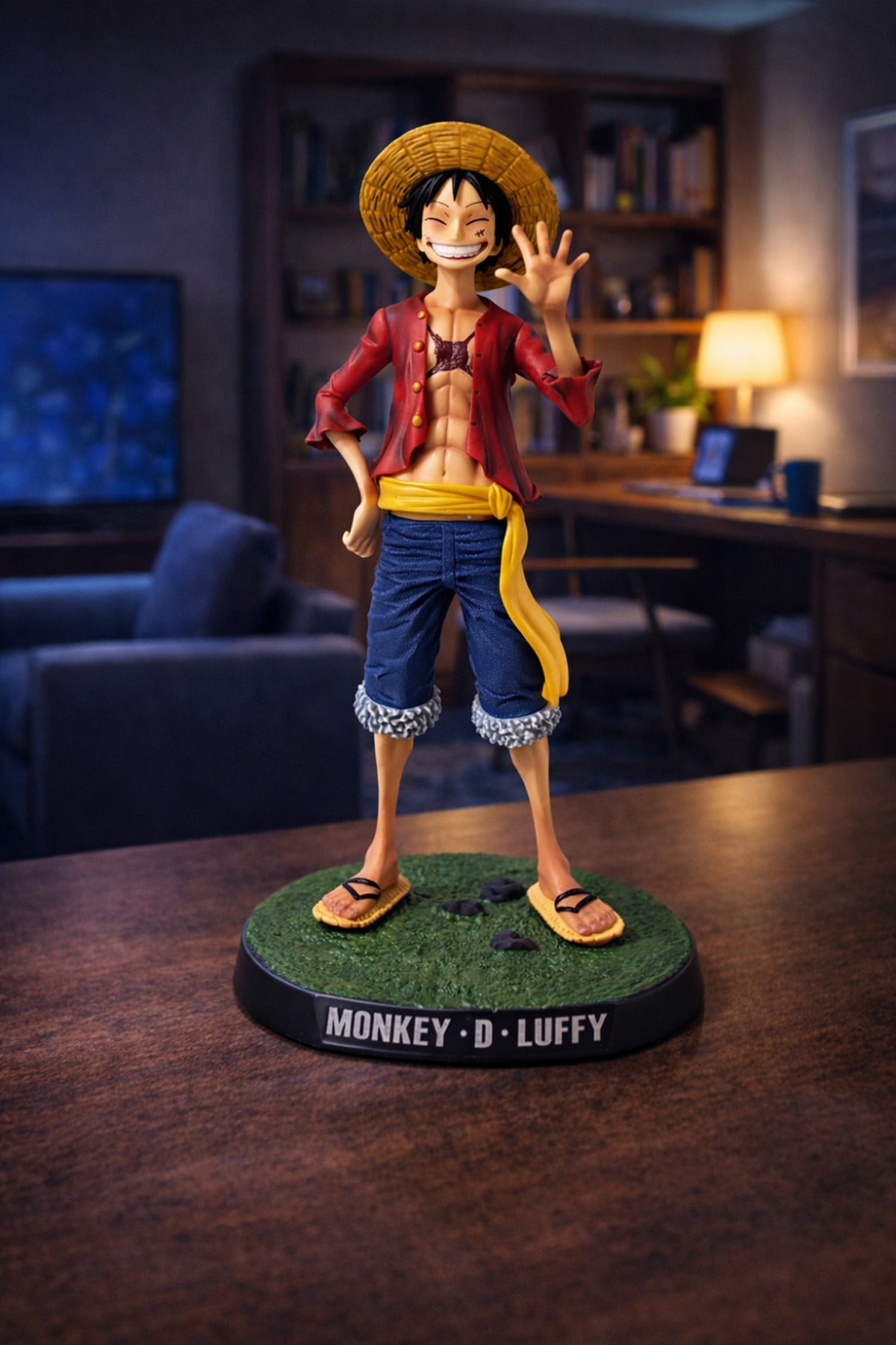One Piece Monkey D. Luffy Dev Boy Koleksiyon Figürü – Hasır Şapka Kaptanı | 42 cm Anime Dekor Figür