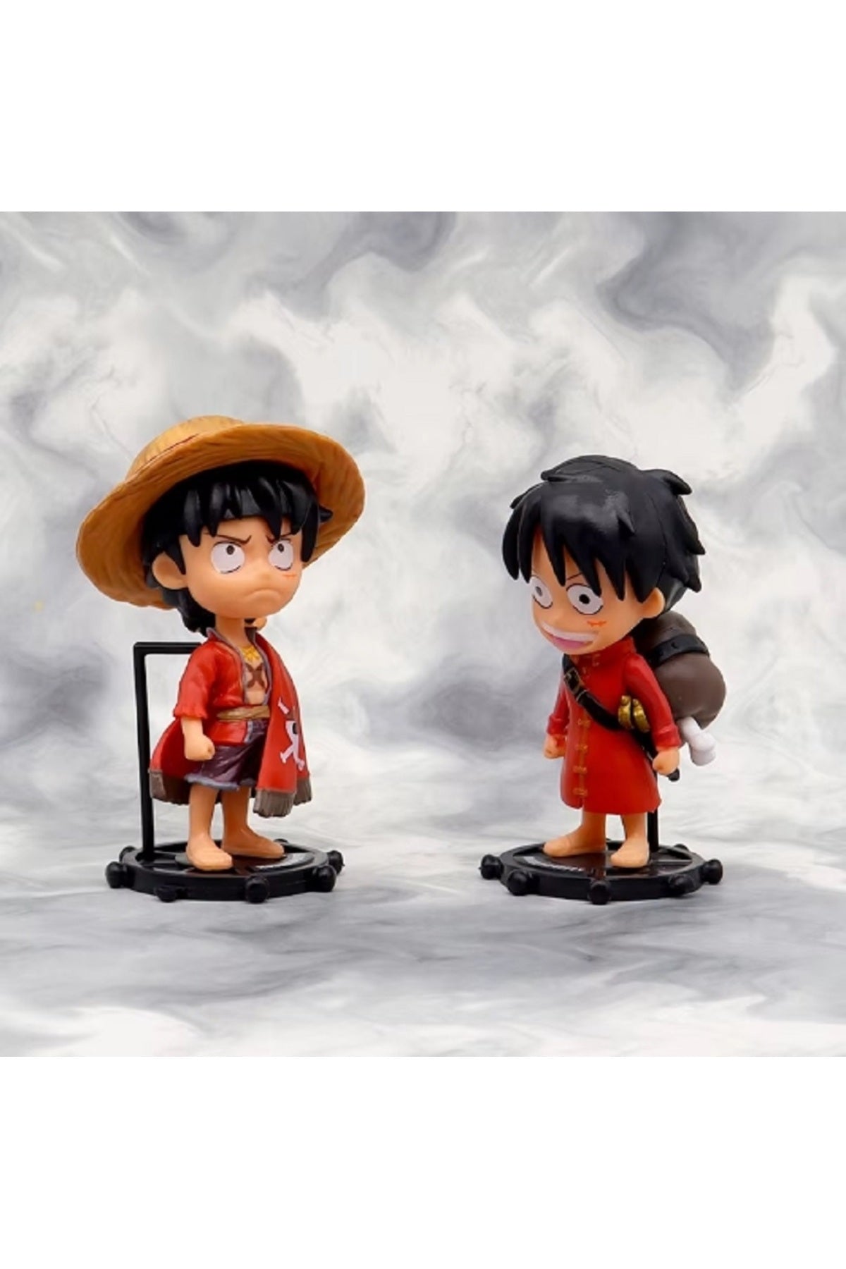 3 adet/Takım Tek Parça Sevimli Luffy PVC Anime Aksiyon Figür Biblo Oyuncak