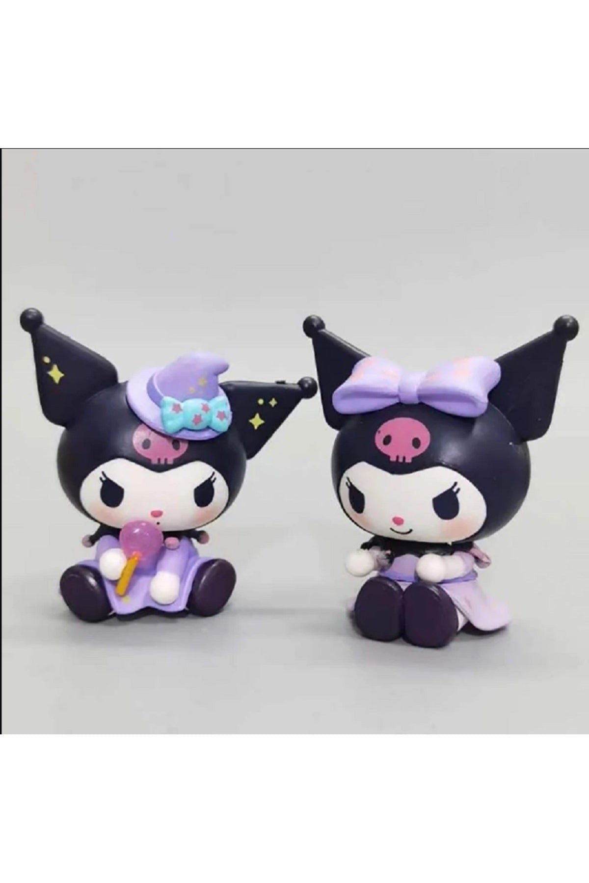 6/Takım Sanrio Anime Figürü 7Cm Childrens Kuromi Sevimli Koleksiyon Kawaii