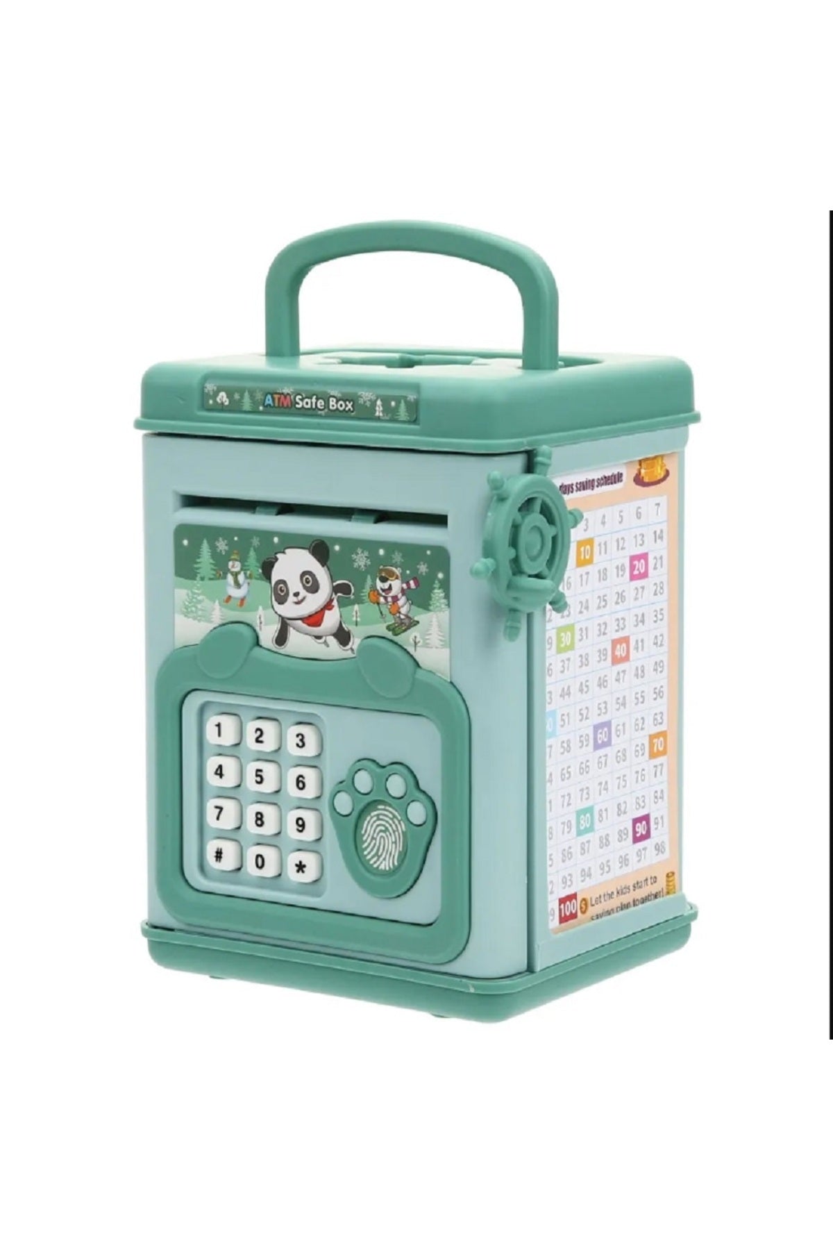 ATM Kumbara Para Sayma Sıralayıcı Panda Sticker Paramak İzi Okuyucu Kasa Kumbara
