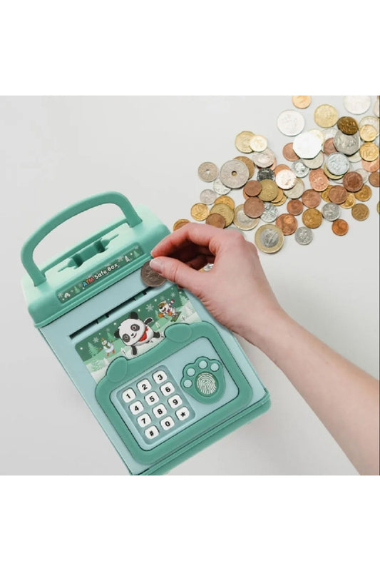 ATM Kumbara Para Sayma Sıralayıcı Panda Sticker Paramak İzi Okuyucu Kasa Kumbara