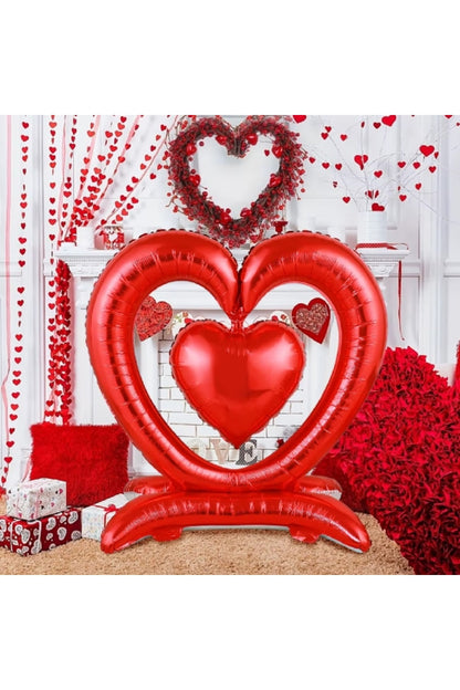 1 Adet Sevgililer Günü Romantik Teklifler Kalp Şeklinde Balon