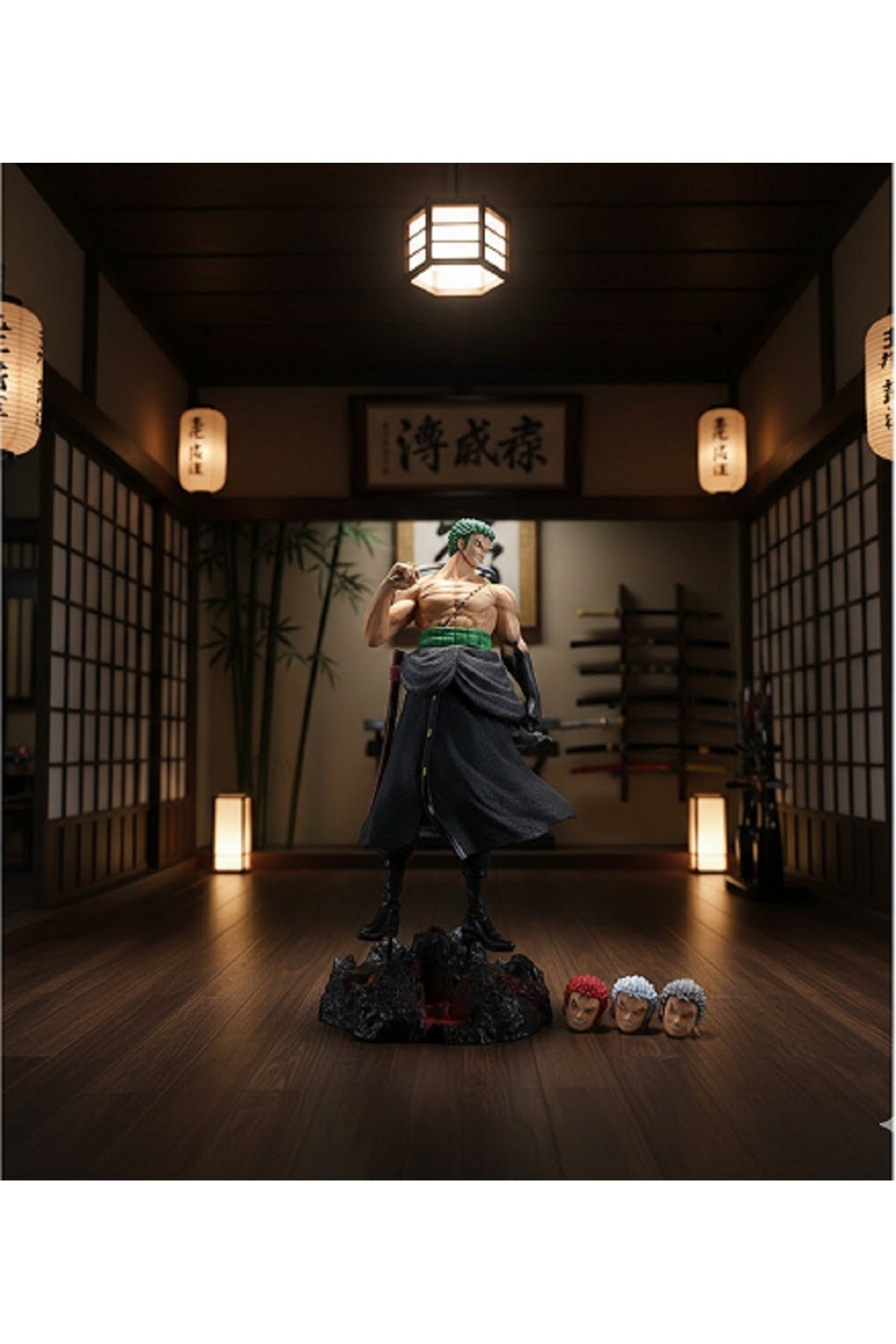 Anime Tarzı Kılıçlı Savaşçı Figürü One Piece Roronoa Zoro Büyük Boy Detaylı Koleksiyonluk