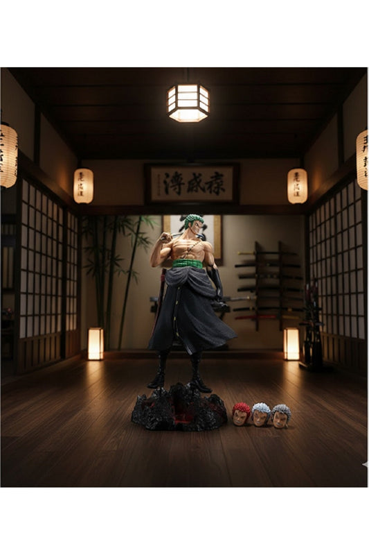 Anime Tarzı Kılıçlı Savaşçı Figürü One Piece Roronoa Zoro Büyük Boy Detaylı Koleksiyonluk