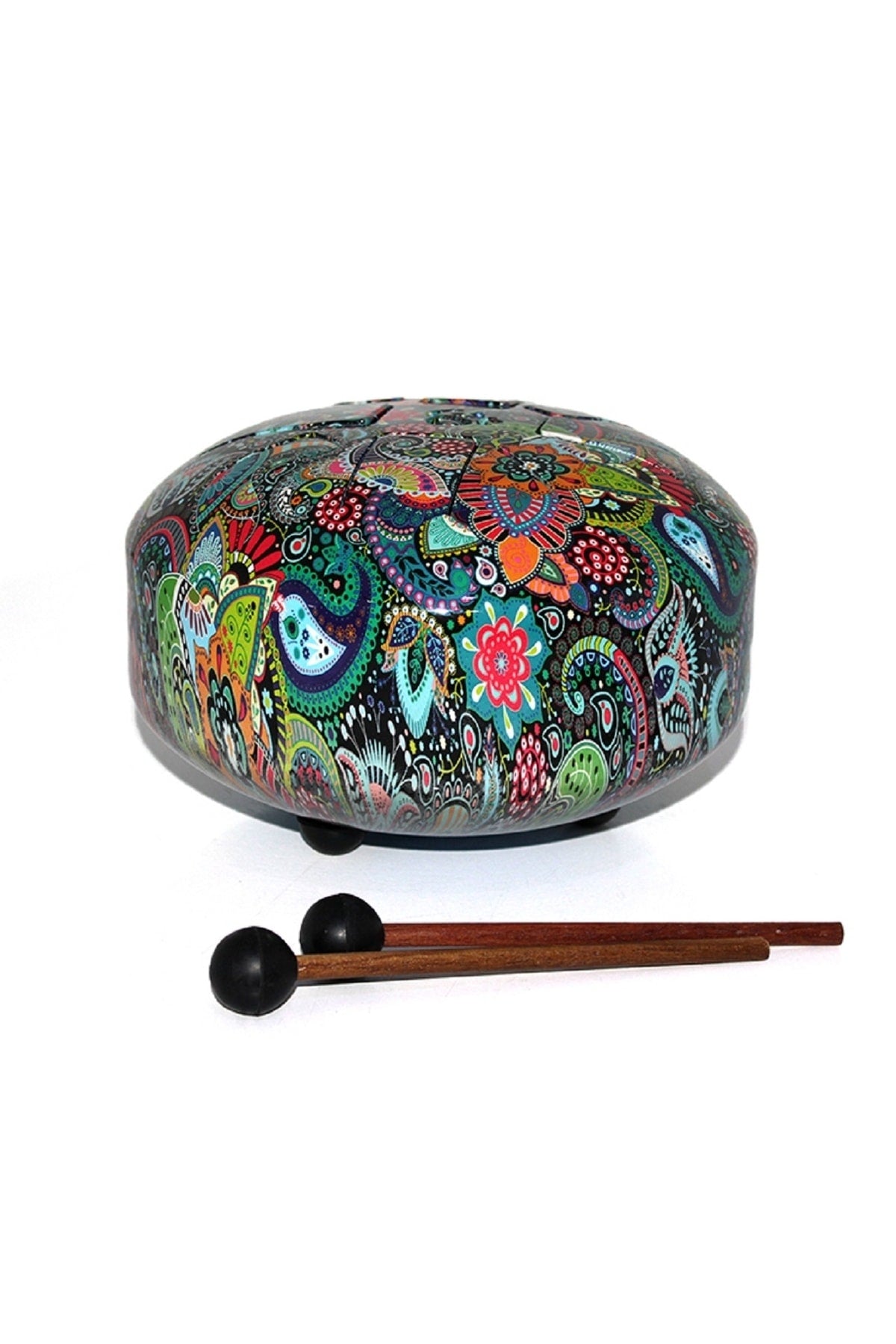 Renkli 8 Notalı Tongue Drum Sopalı Meditasyon Çanı Çantalı