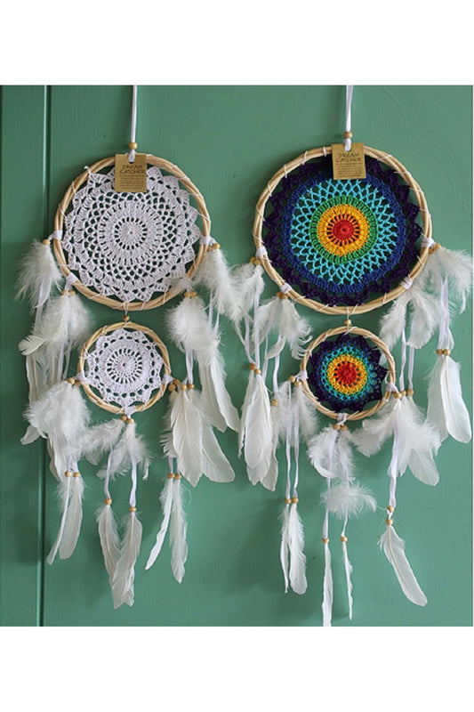 2'li Rattan Hasır Örgü Düş Kapanı/Dreamcatcher