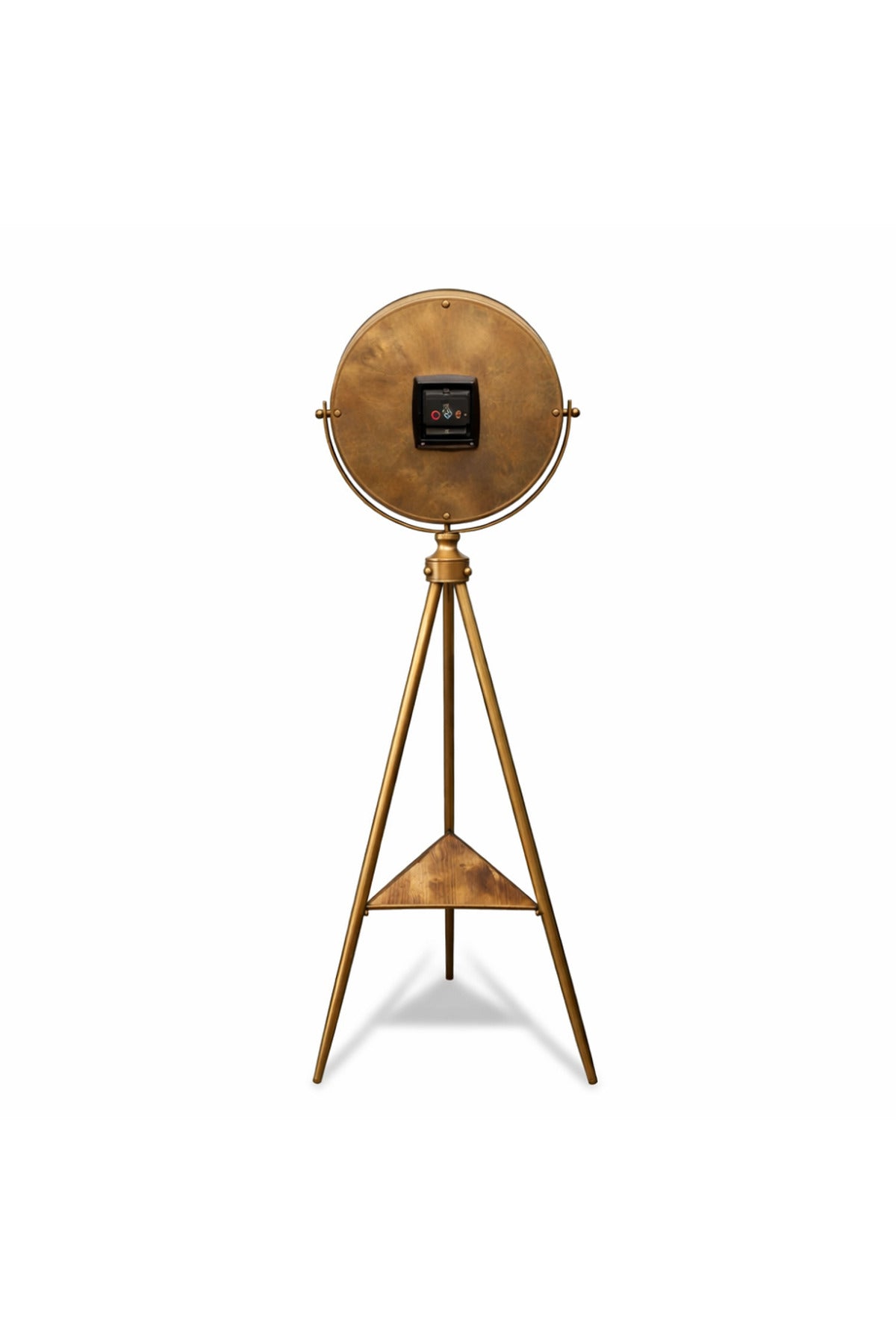 Vintage Tripod Ayaklı Mekanik Görünümlü Dekoratif Yer Saat Metal Gövde & Endüstriyel Tasarım