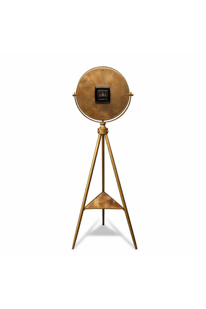 Vintage Tripod Ayaklı Mekanik Görünümlü Dekoratif Yer Saat Metal Gövde & Endüstriyel Tasarım