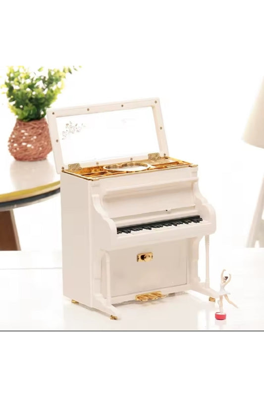 Yaratıcı Dönen Dans Kız Piyano Müzik Kutusu Müzik Kutusu Otomatik Renkli Yanıp Doğum Günü Hediyesi