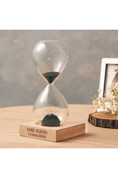 İsim ve Unvan Yazılı Kurumsal Hediyelik Manyetik Kum Saati
