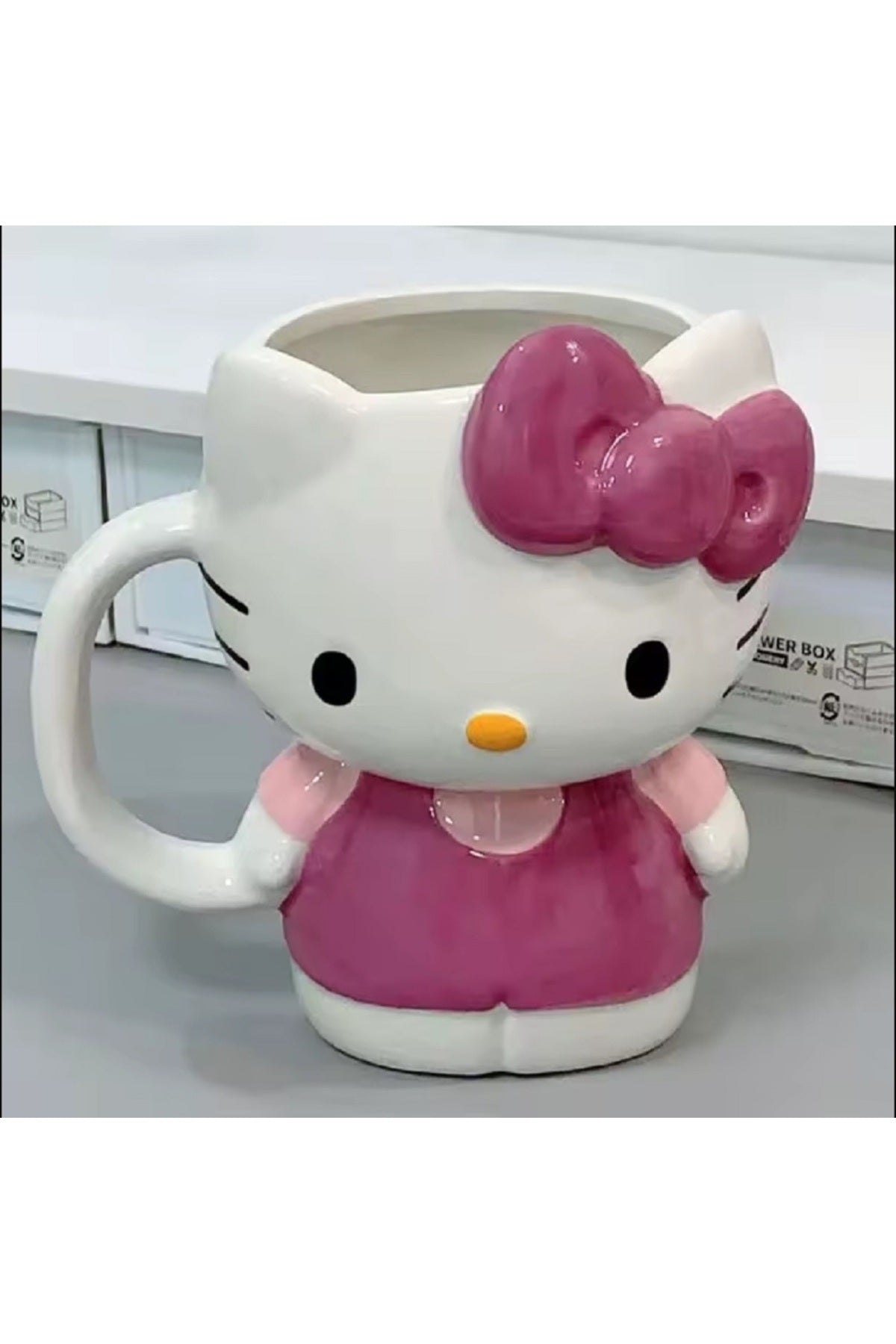 500ml Sanrio Hello Kitty Karikatür Sevimli Seramik Yüksek Görünüm Yaratıcı Büyük Kapasiteli Kupa