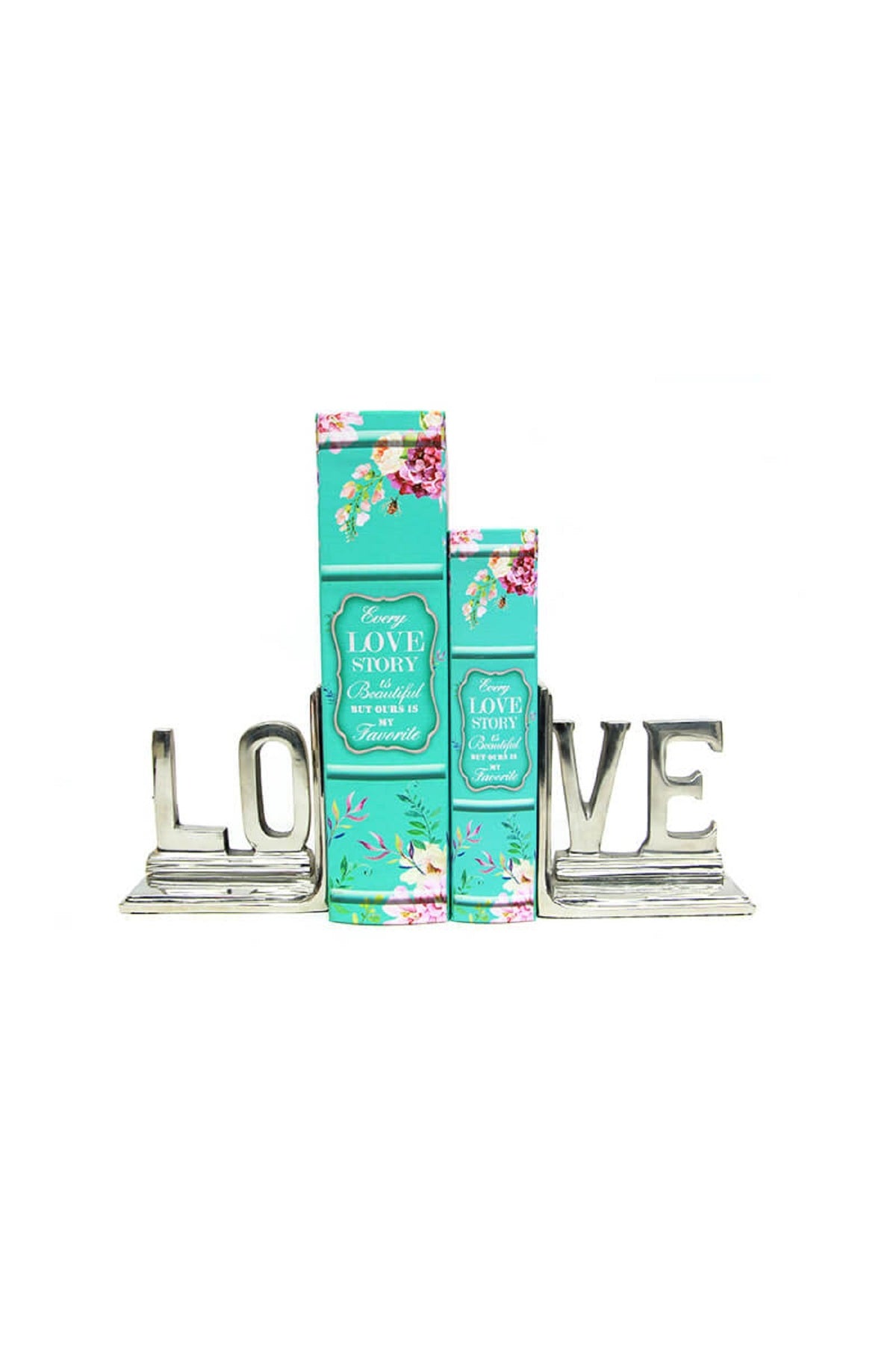 Kutu Kitap Love Story 2'li Set Süsler Ev Oturma Odası TV kabine Masaüstü Ofis Dekorasyon