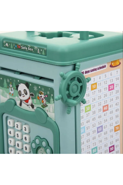 ATM Kumbara Para Sayma Sıralayıcı Panda Sticker Paramak İzi Okuyucu Kasa Kumbara