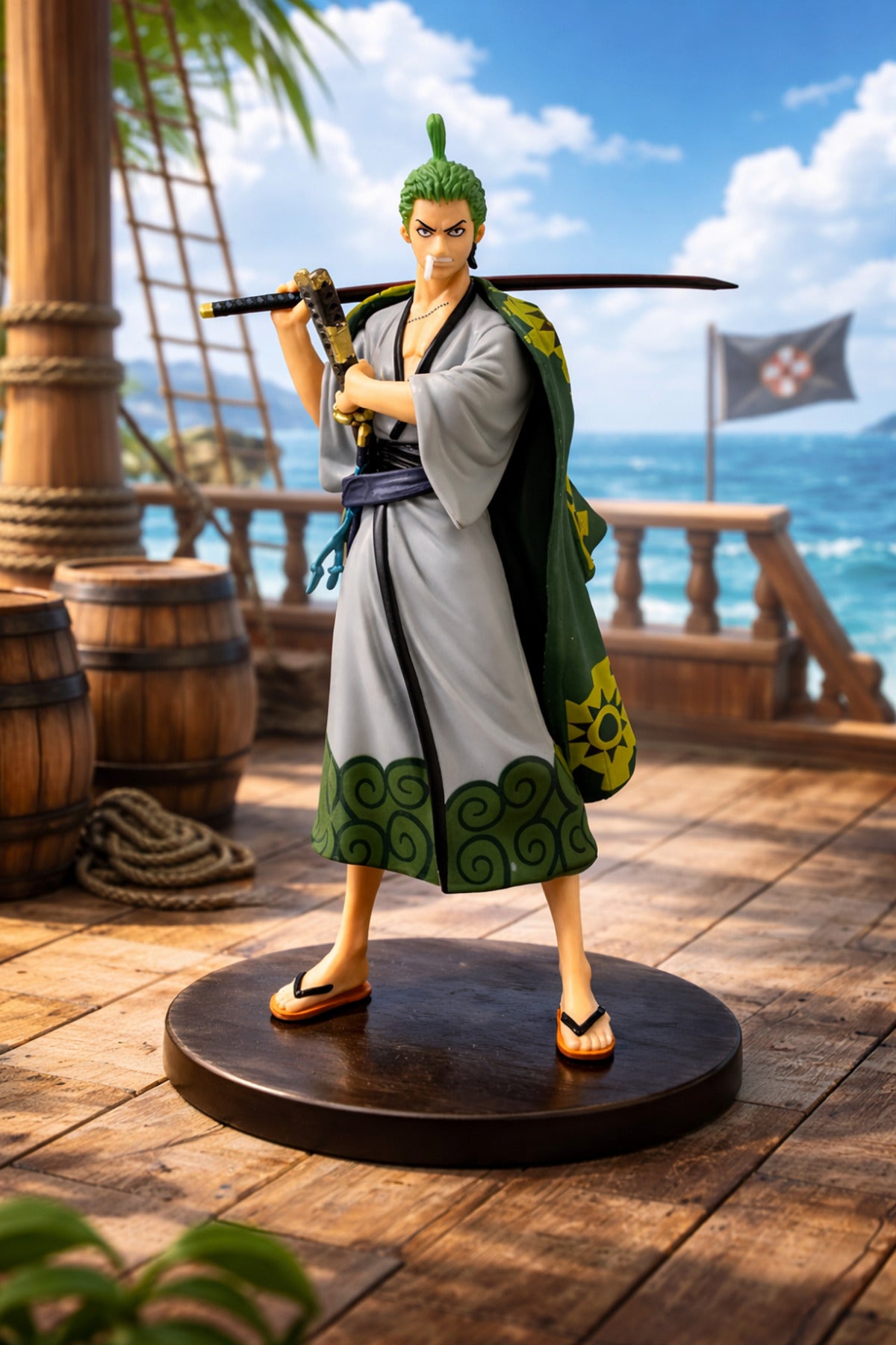One Piece Roronoa Zoro Koleksiyon Figürü – Samuray Duruşu | 17 cm Anime Dekor Figür