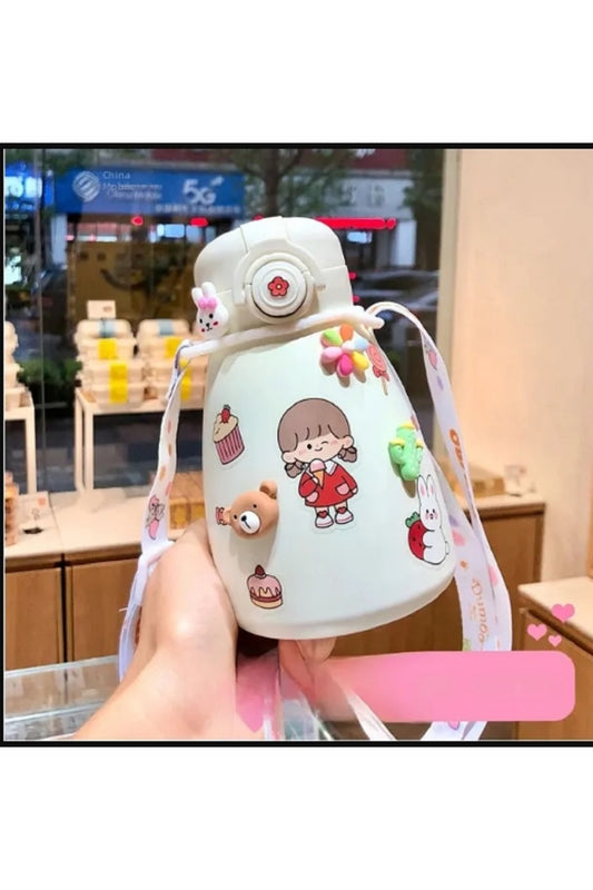 500ml Büyük Kapasiteli Paslanmaz Çelik Taşınabilir Lcd Göstergeli Sticker Termos