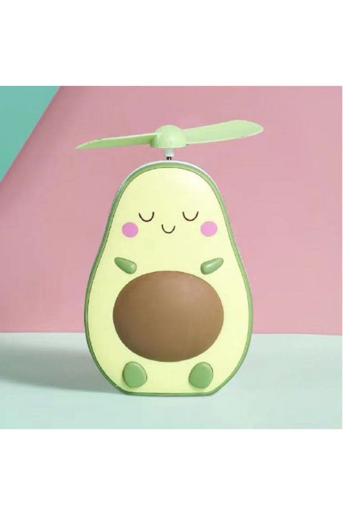 Avakado Sevimli Makyaj Aynası Taşınabilir Usb Fan Lambası