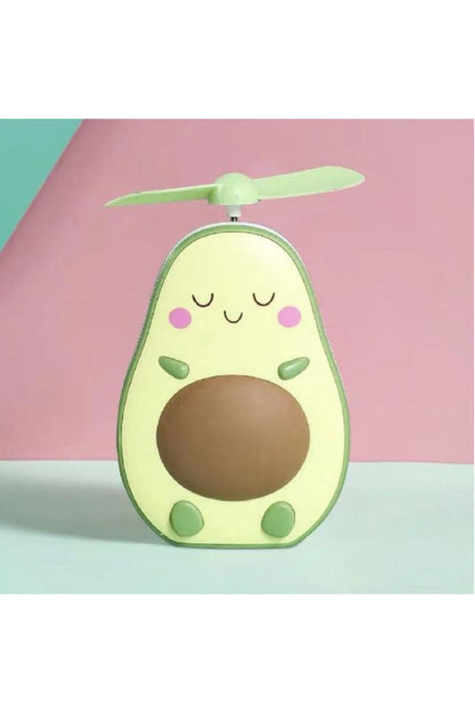 Avakado Sevimli Makyaj Aynası Taşınabilir Usb Fan Lambası